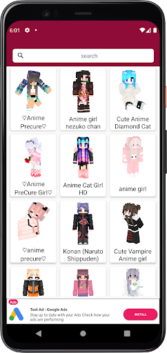 Skin de Anime Girls Skins Screen 3