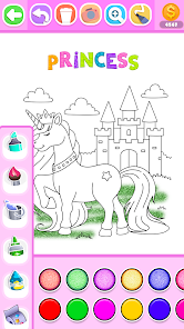 Screenshot 12 Princess Coloring Book Glitter android