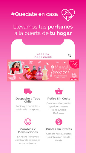 Android application Alisha Perfumes screenshort