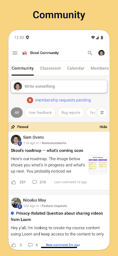 Android application Skool screenshort