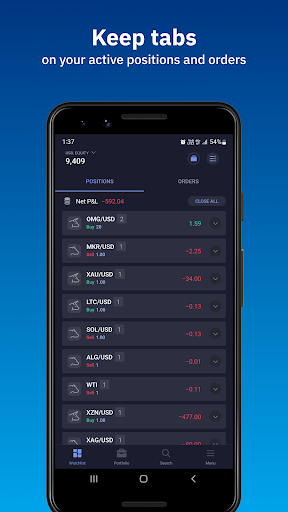 Deriv X: online trading app Screen 3