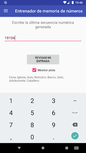 Entrenador de memoria de númer