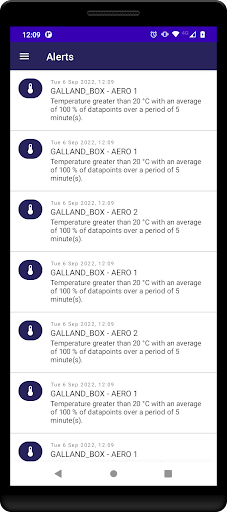Android application Galland Connect screenshort