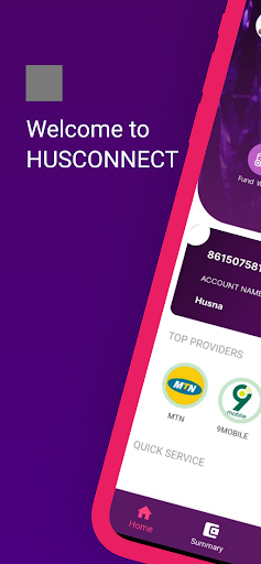 Android application HUSCONNECT screenshort