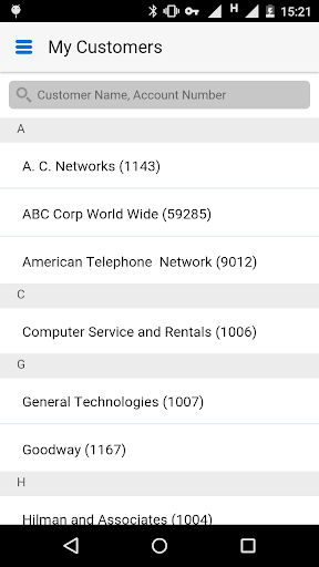 Android application Sales Orders for EBS screenshort