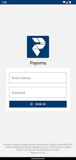 Android application Payoma screenshort