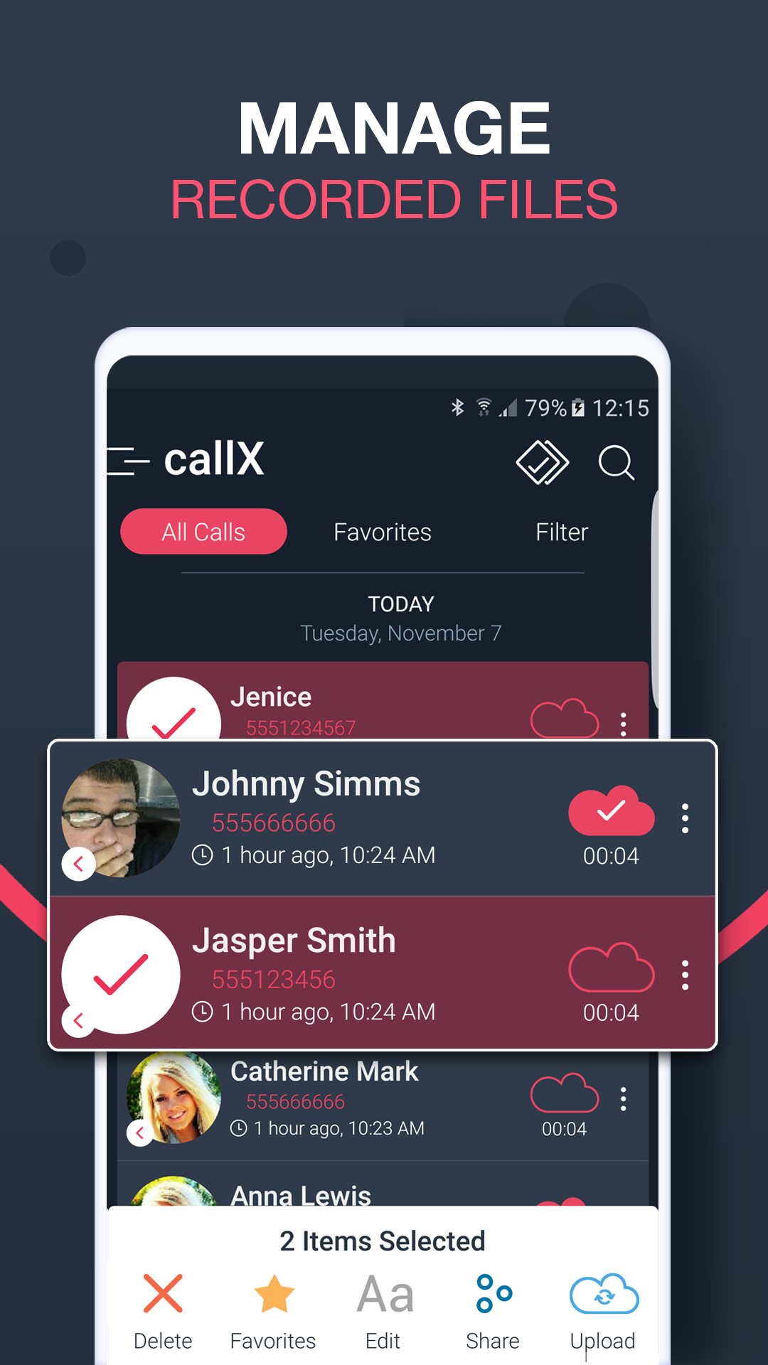 Android application Call Recorder - Automatic Call Recorder - callX screenshort