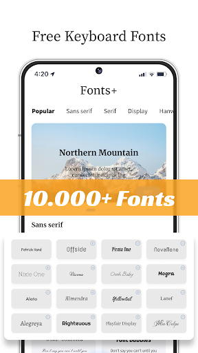 Android application Font Keyboard: Text Fonts+ screenshort