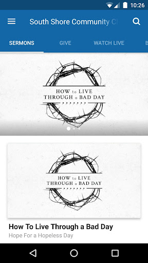 Android application South Shore Community Church screenshort