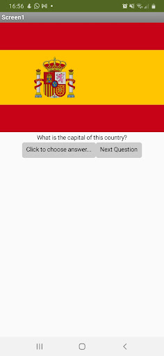 Quiz app Screen 3