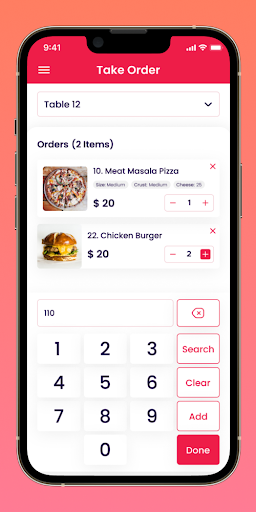 Android application FoodBank Table Order / POS App screenshort
