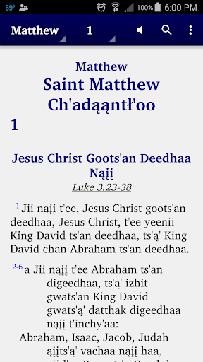 Android application Gwich'in - Bible screenshort