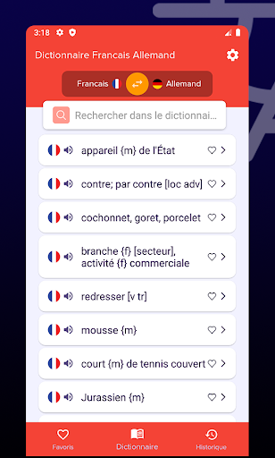 Dictionnaire Francais Allemand Screen 2