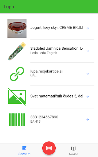 Android application Lupica - barcode scanner & foo screenshort
