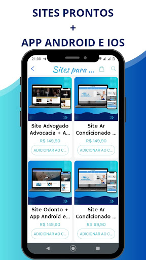 Android application Criador de Sites screenshort