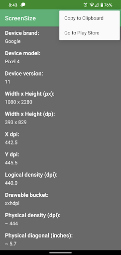 Screen Size Screen 2