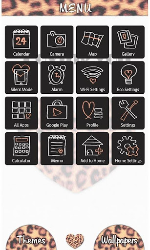 Big Leopard Heart Theme +HOME Screen 3