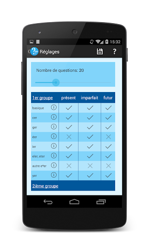 Android application Conjugaison enfant CE1 - CM2 screenshort