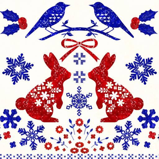 Embroidered Animals Wallpaper logo