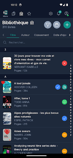 Android application ClassBook bibliothèque & suivi screenshort