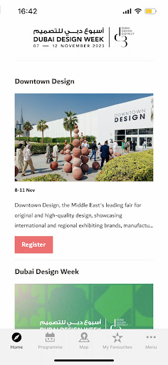 Android application Dubai Design Week App screenshort
