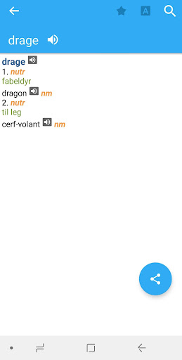 French-Danish Dictionary Screen 2