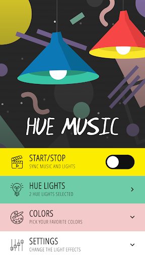 Screenshot of Hue Music Disco Lights Party