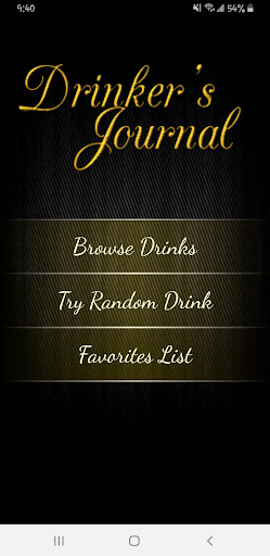 Android application Drinker's Journal screenshort