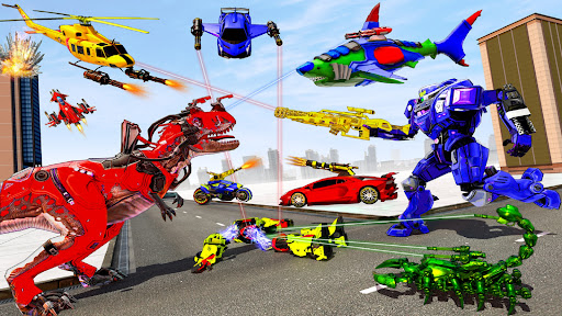 Shark Robot Car Transform Game