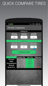 Screenshot 2 Tire Size Comparison android