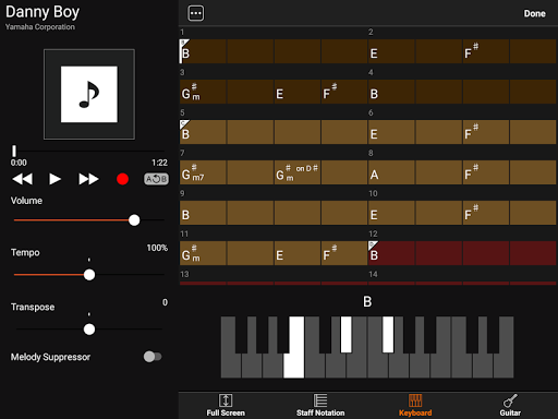Screenshot of Chord Tracker
