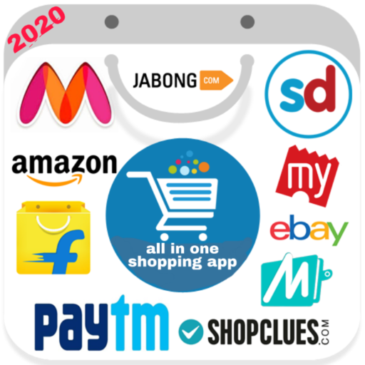 all in one shopping, 200+ apps logo