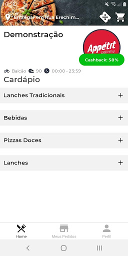 Android application Loja Appétit screenshort