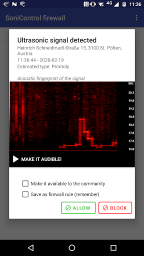 SoniControl Screen 2