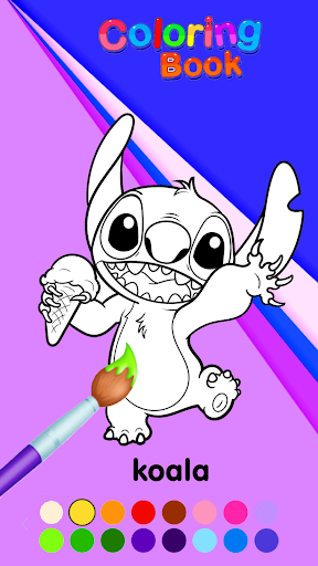 Blue Koala : Coloring Book Screen 2