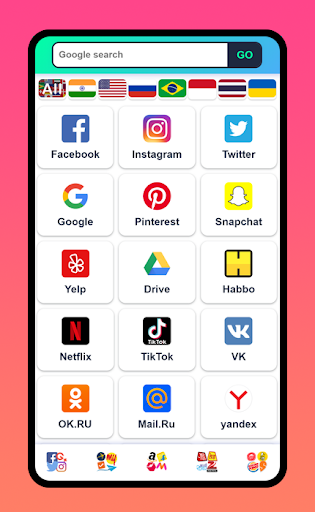 All in one social media networks in one app