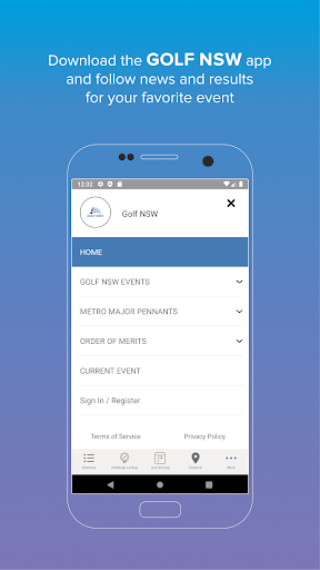 Android application Golf NSW screenshort