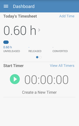 Intapp Time for Blackberry Screen 2