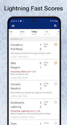 Scores App: NHL Hockey Scoresのおすすめ画像1