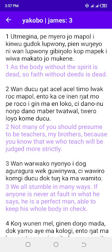 Android application Acholi _English Bible screenshort