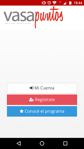 Android application VASApuntos screenshort
