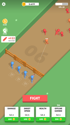 Android application Idle Army: Stickman Gunners screenshort