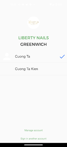 Android application Liberty Nails Greenwich screenshort