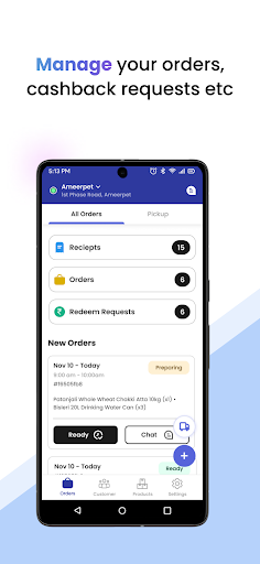 Android application Recipto Business screenshort