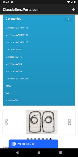 Classic Benz Parts Screen 2