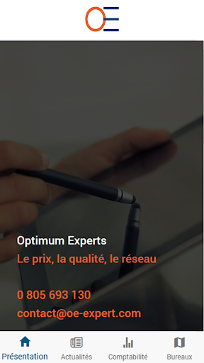 Android application Optimum Experts screenshort