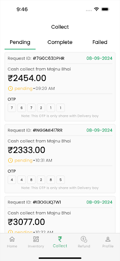 inMinit Seller Partner App