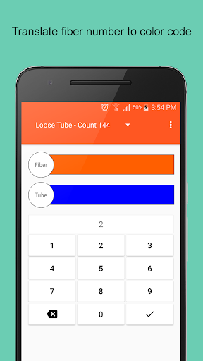 Android application Fiber Optic Color Code Transla screenshort