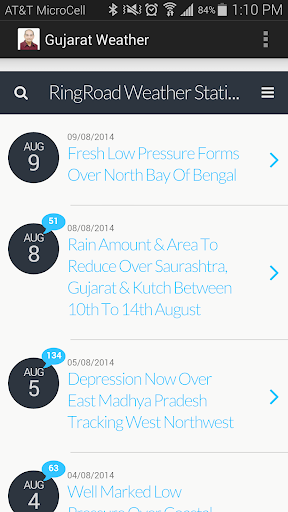Android application Gujarat Weather screenshort