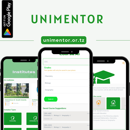 Android application UniMentor screenshort